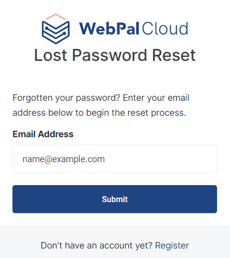 Portal - Reset Password - Lost Password Reset
